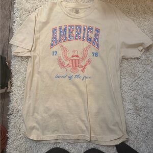 Comfort Colors Cream Patriotic Tee